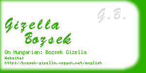 gizella bozsek business card